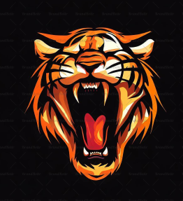 Brüllender Tiger